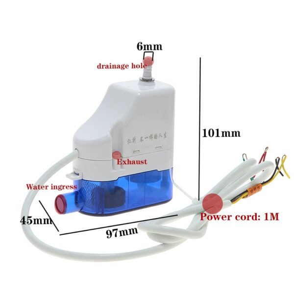 110V/220V RS-24C/40C Pompă de drenare a condensului automată inteligentă ultrasilentioasapentru aer condiționat - imagine 5